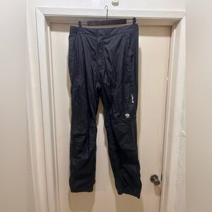 Mountain Hardwear Conduit Silk Men’s Large Pants Nylon Waterproof Shell Black